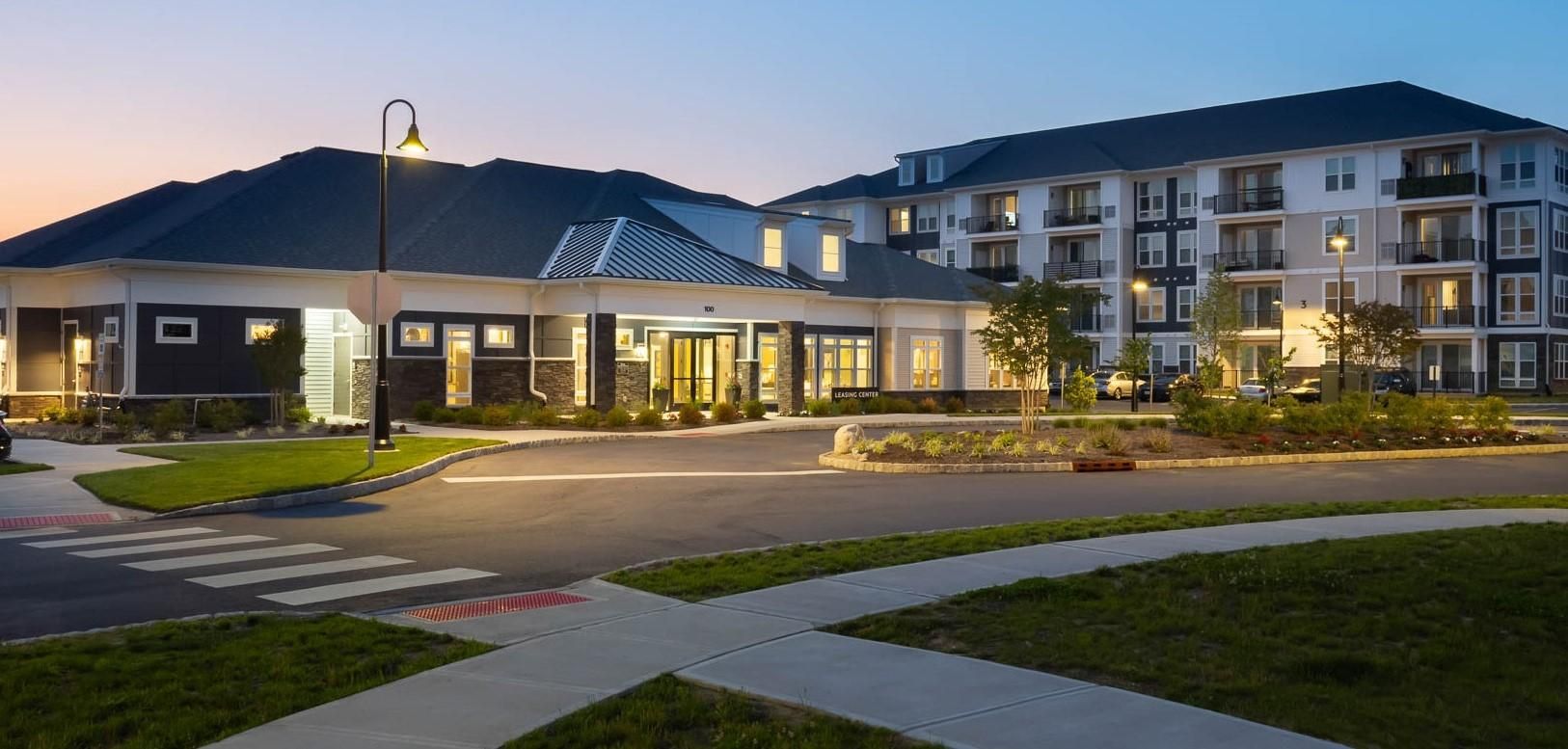 Wexford apartments exterior clubhouse rendering